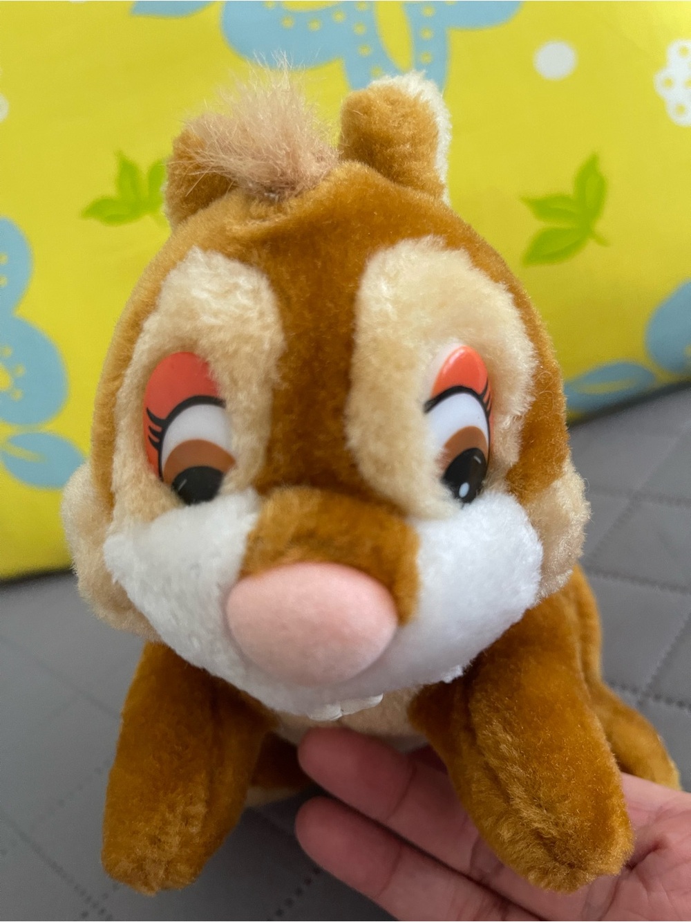Cute Brown and Cream Chipmunk Plush Toy with Pink Nose - Picture 6 of 10